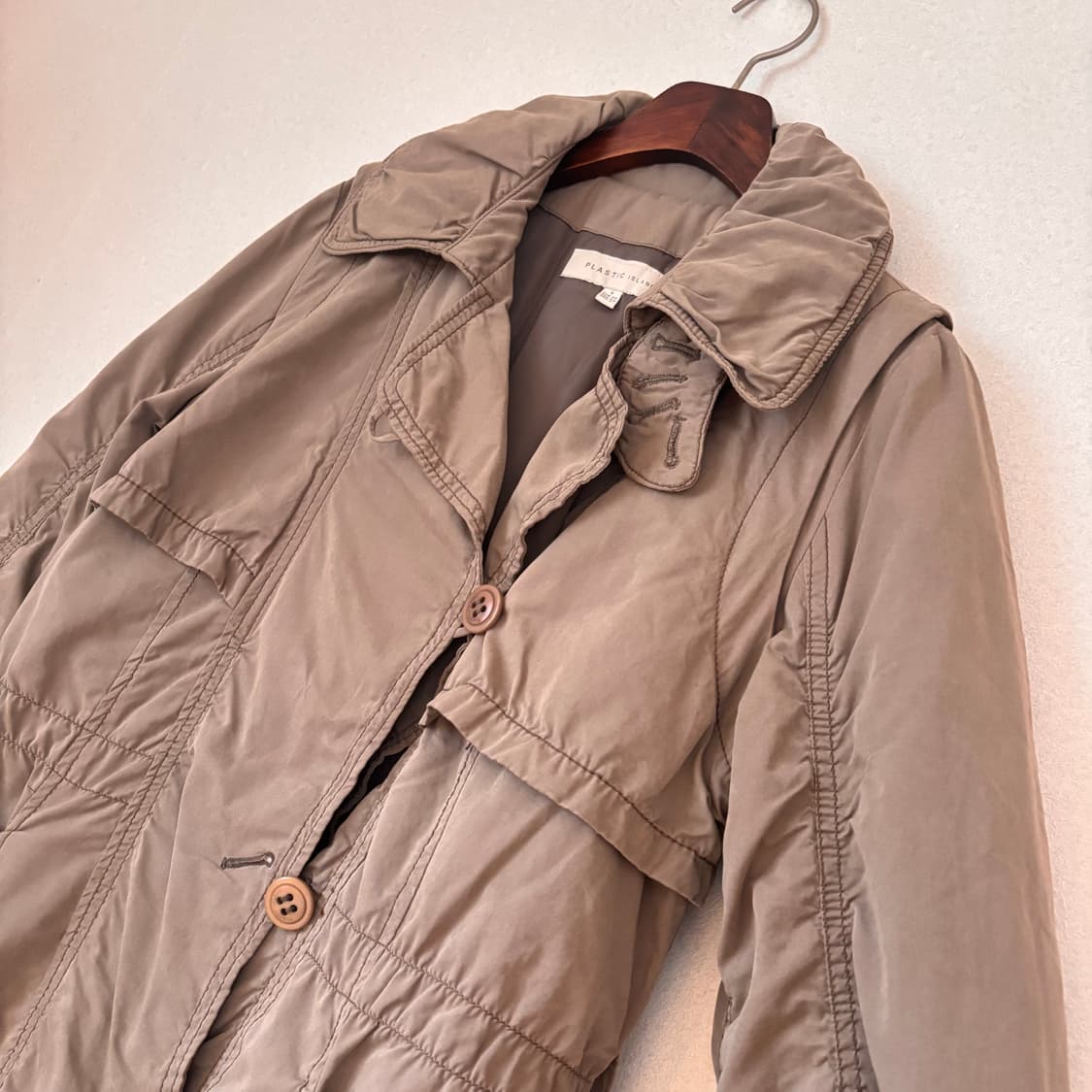 플라스틱 아일랜드 S 캐주얼 코트 소프트 트렌치  상품이미지2