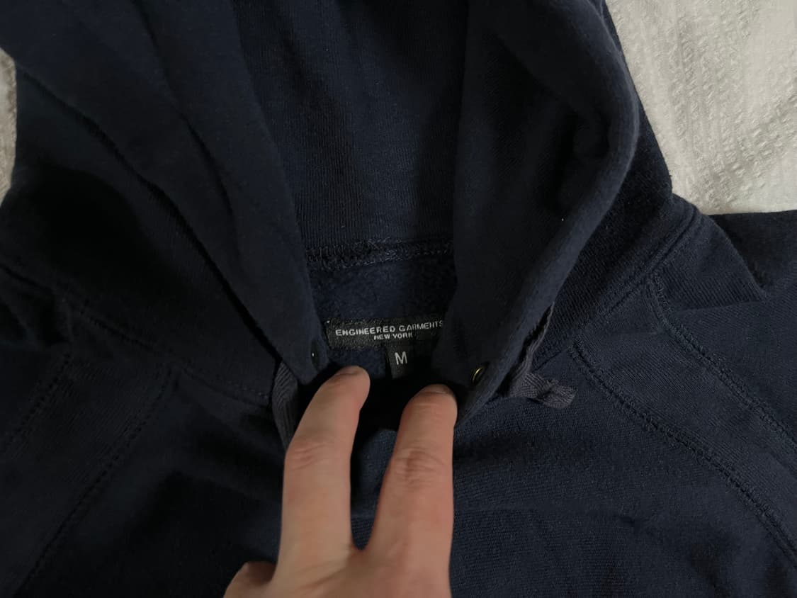 (M)엔지니어드가먼츠 스냅 후디 (네이비) 후드티 상품이미지3