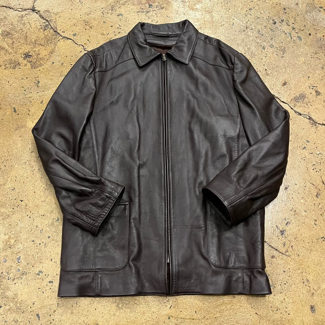 [정품/50]  빈티지 리얼레더 카코트 자켓 b17 상품이미지2