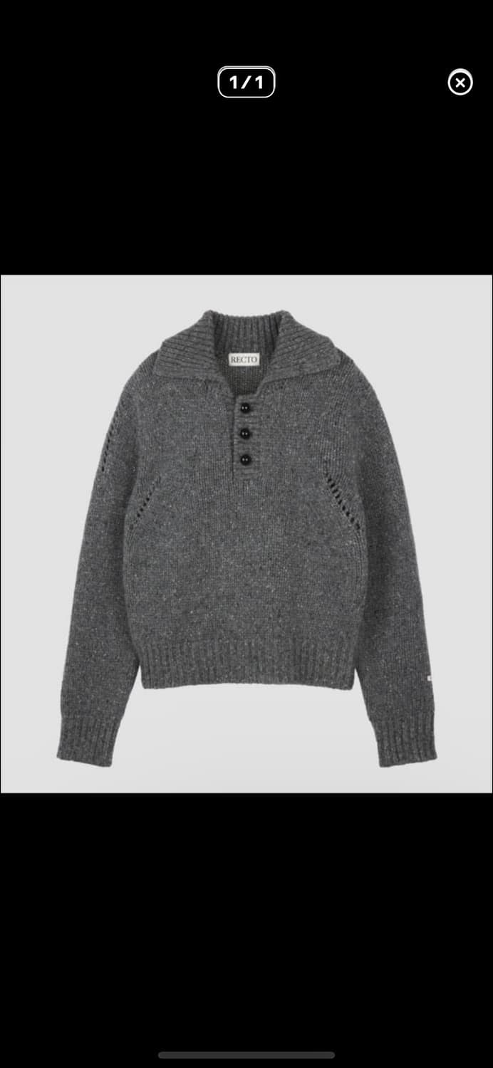 렉토 버튼업 니트 M 상품이미지1