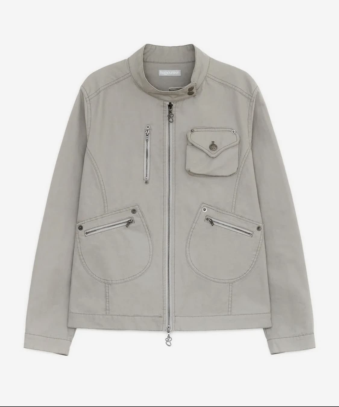 허그유어스킨 라이더 코튼 자켓 그레이 상품이미지1