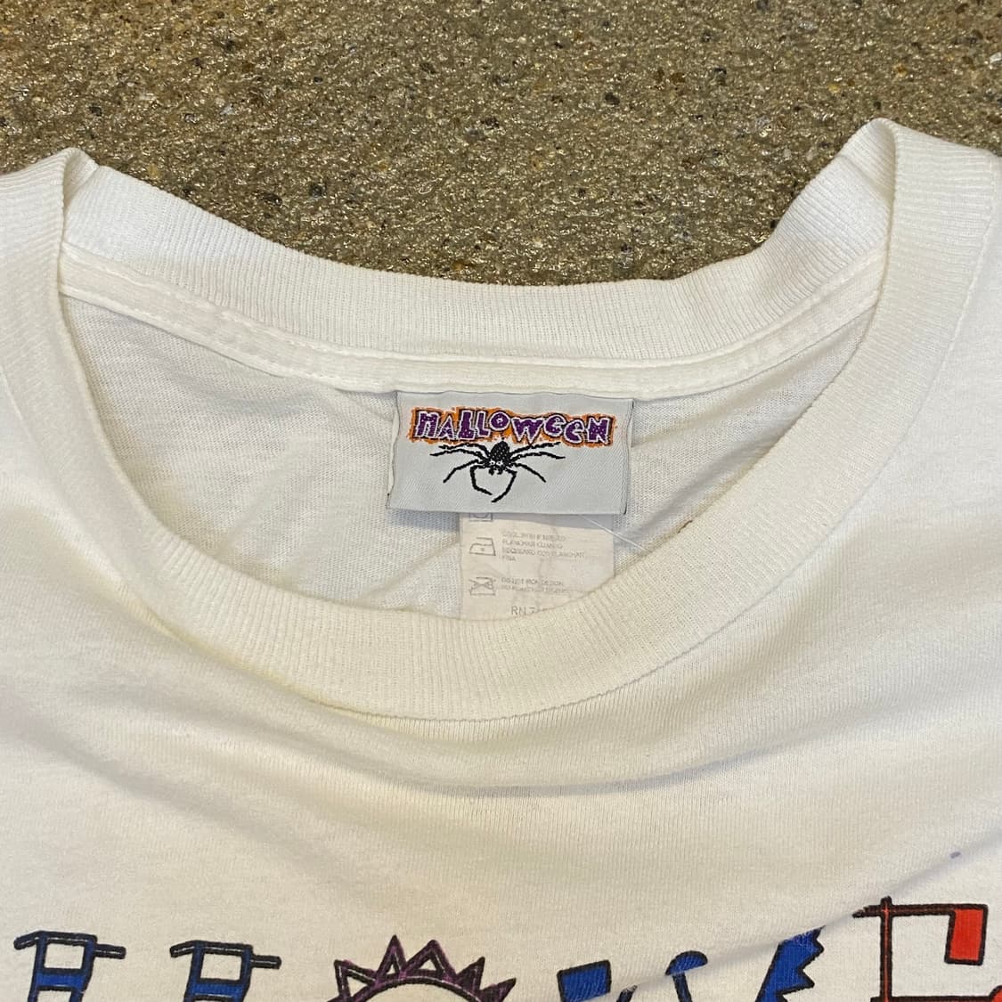 미국 빈티지 유니크 할로윈 호박 프린팅 반팔티 락티셔츠 상품이미지4