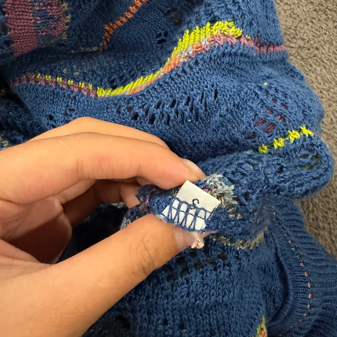 [ 정품/S ] 쿠지 빈티지 케이블 니트티 상품이미지6