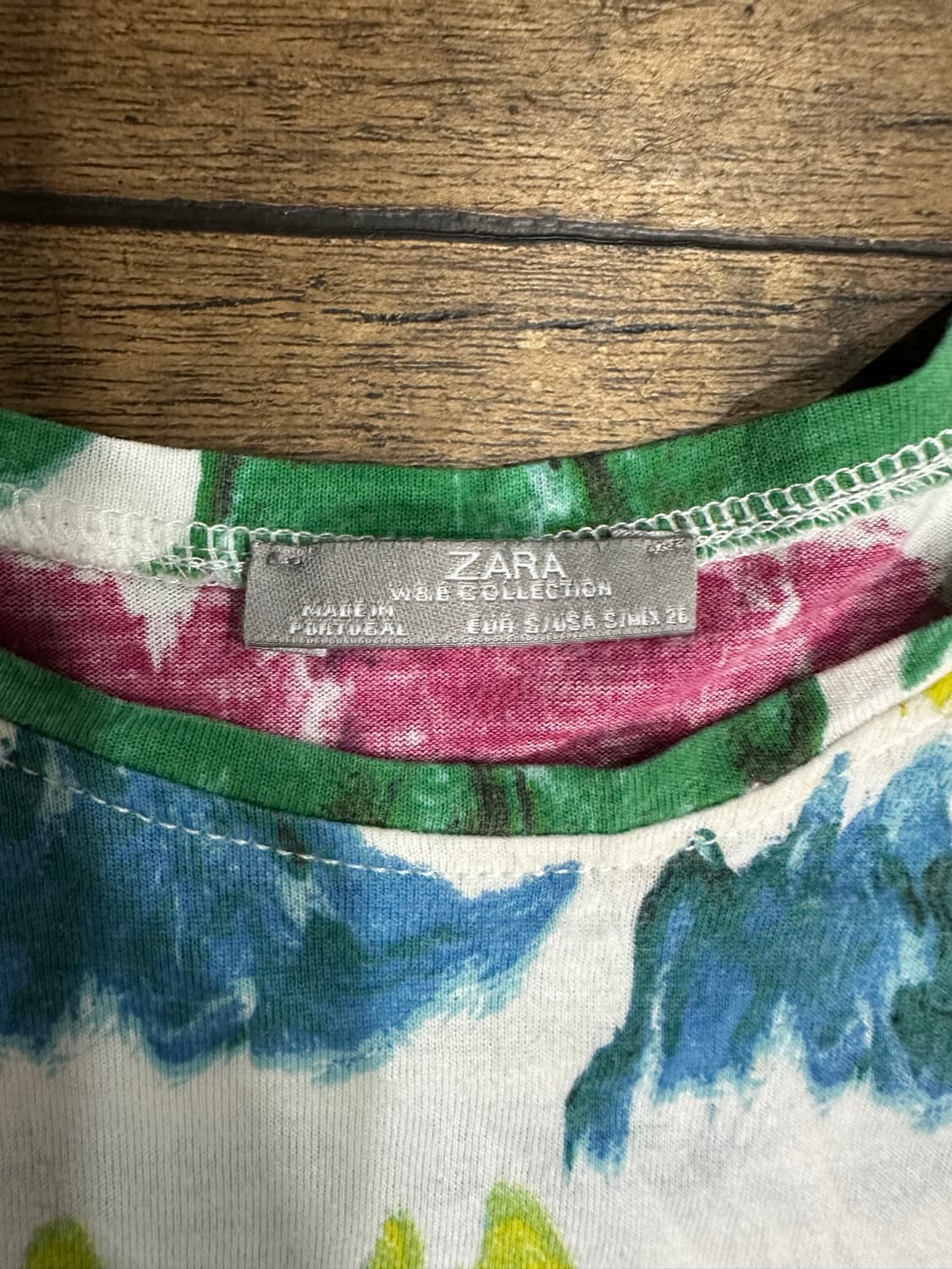 자라 ZARA W&B Collection 패턴 반팔 티셔츠 S 상품이미지3