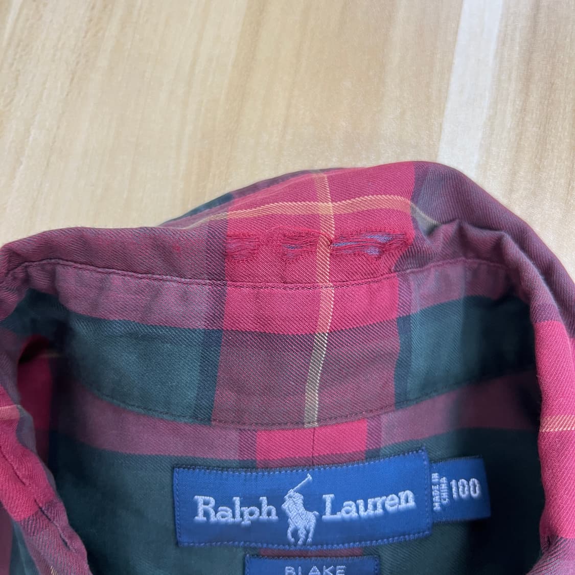 90's 폴로 랄프로렌 블레이크 코튼 타탄체크 셔츠 100 상품이미지7