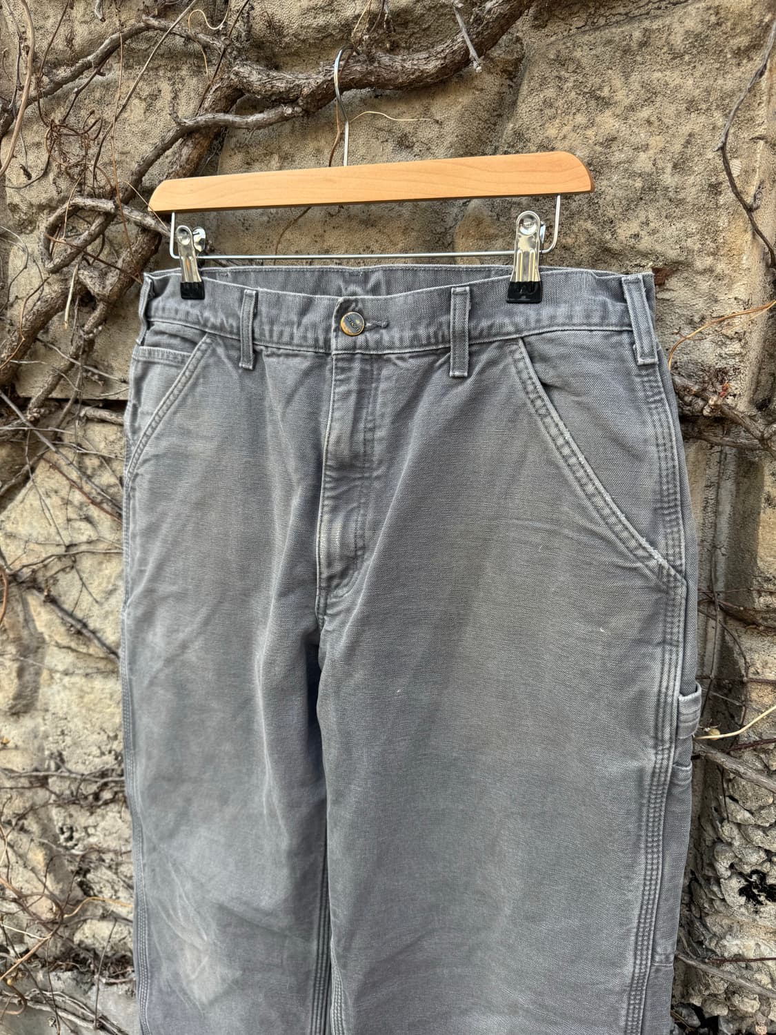 칼하트 빈티지 b111 gvl 하드페이딩 카펜터 싱글니 워크 팬츠 상품이미지3