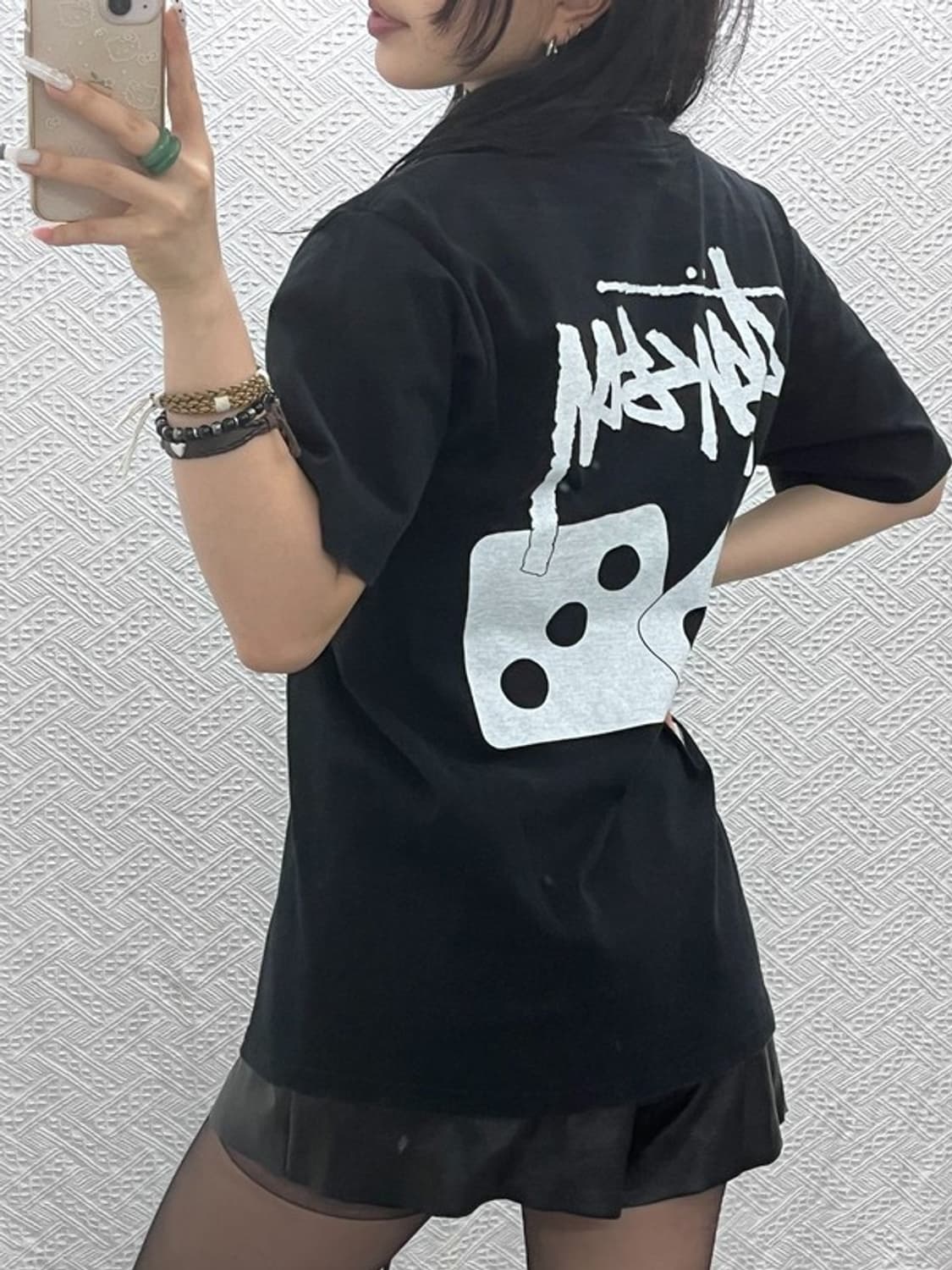 스투시 스트릿 펑크 다이스 피그먼트 다이드 반팔티 M C10970 상품이미지1