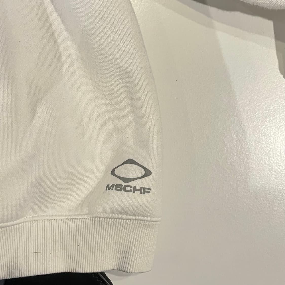 미스치프 패널드 와플 후드집업 화이트 L 상품이미지5