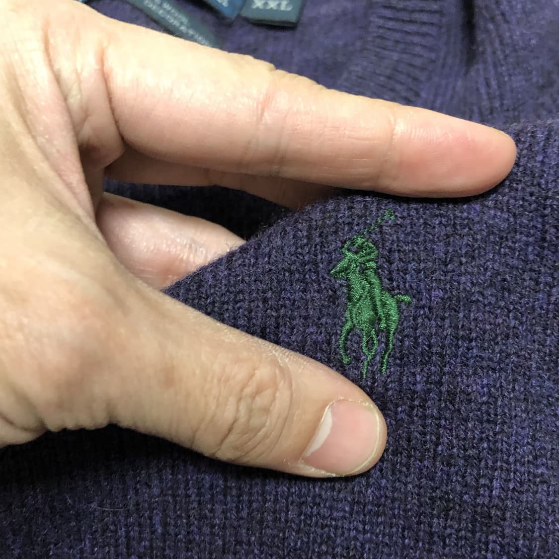 (XL) 폴로 랄프로렌 POLO 램스울 퍼플 라운드 니트 폴로니트 상품이미지6