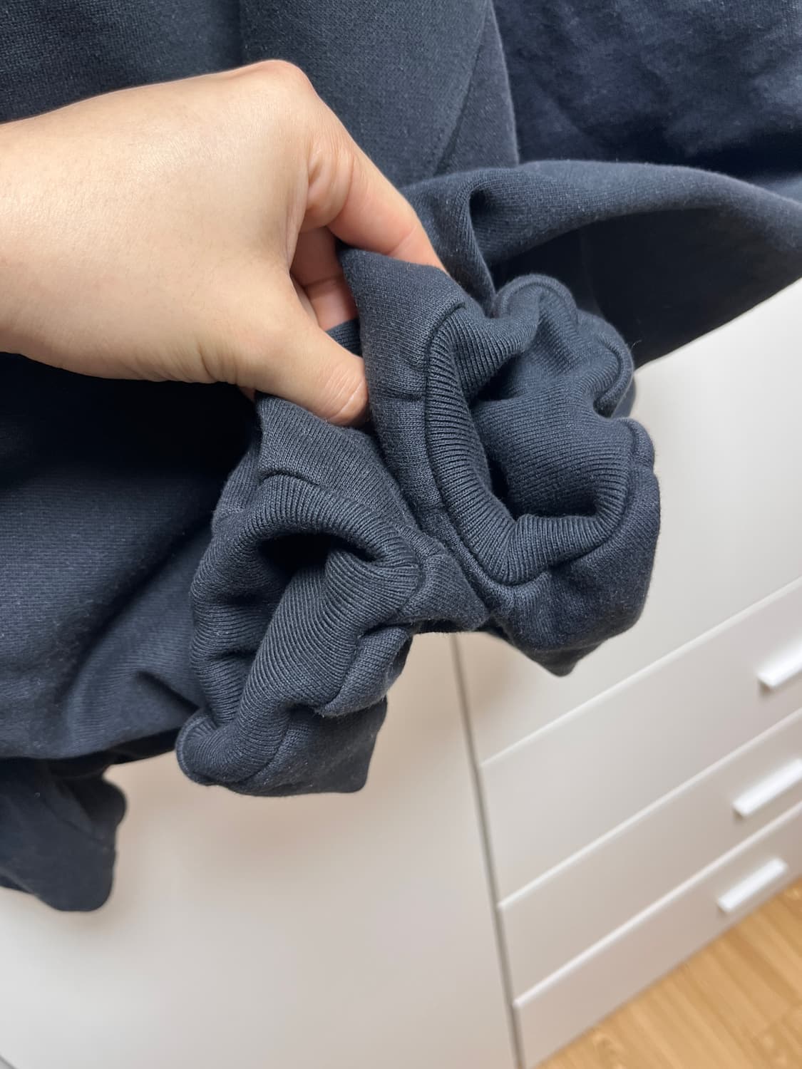 이지X갭 엔지니어드 바이 발렌시아가 도브 후드 워시드 블랙 S사이즈 상품이미지5