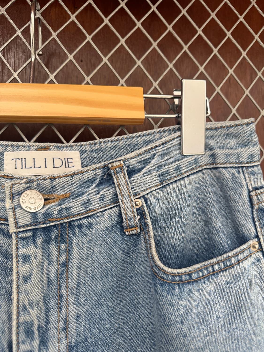 TILLIDIE 틸아이다이 라이트 와이드 워싱 데님 팬츠 M 상품이미지2