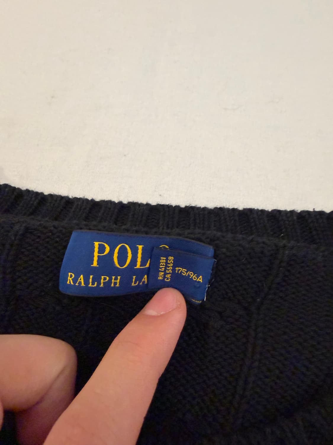 폴로 랄프로렌 꽈배기 케이블 니트 블랙 상품이미지4