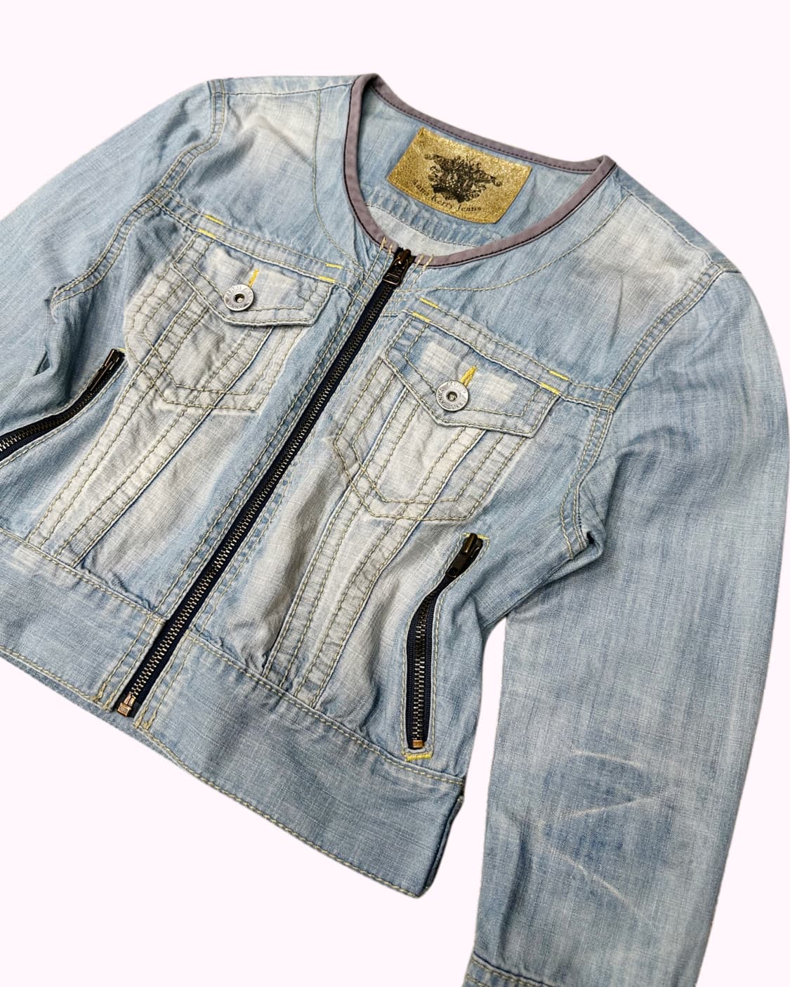 ANNAKERRY vintage denim crop half jacket 상품이미지4