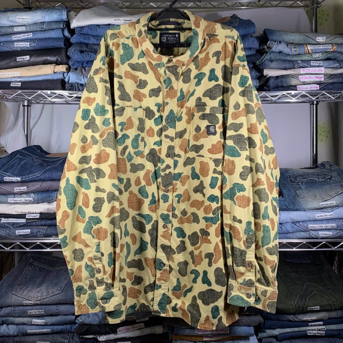 [3XL] 칼하트 러기드 플렉스 릴렉스드핏 카모플라쥬 워크셔츠 상품이미지2