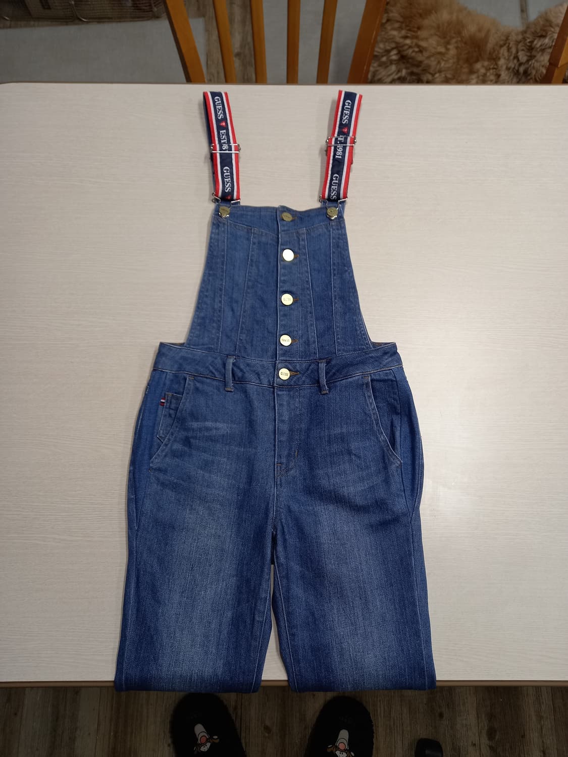 26 GUESS 멜빵 워싱 스판 부츠컷 26-612 상품이미지1