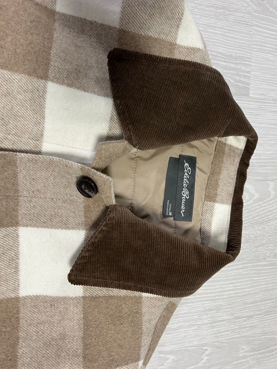 에디바우어 체크점퍼 M-L 상품이미지2