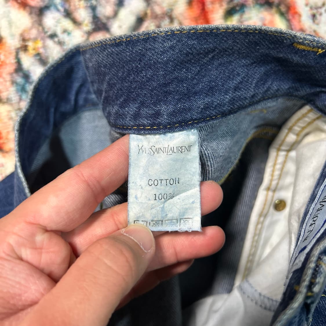 [28] 90s 입생로랑 자수 데님팬츠 상품이미지6