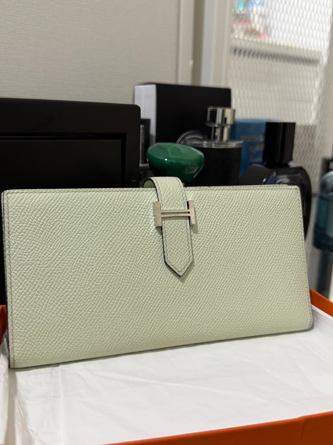 (정품) 에르메스 베안 장지갑 민트색상 상품이미지5