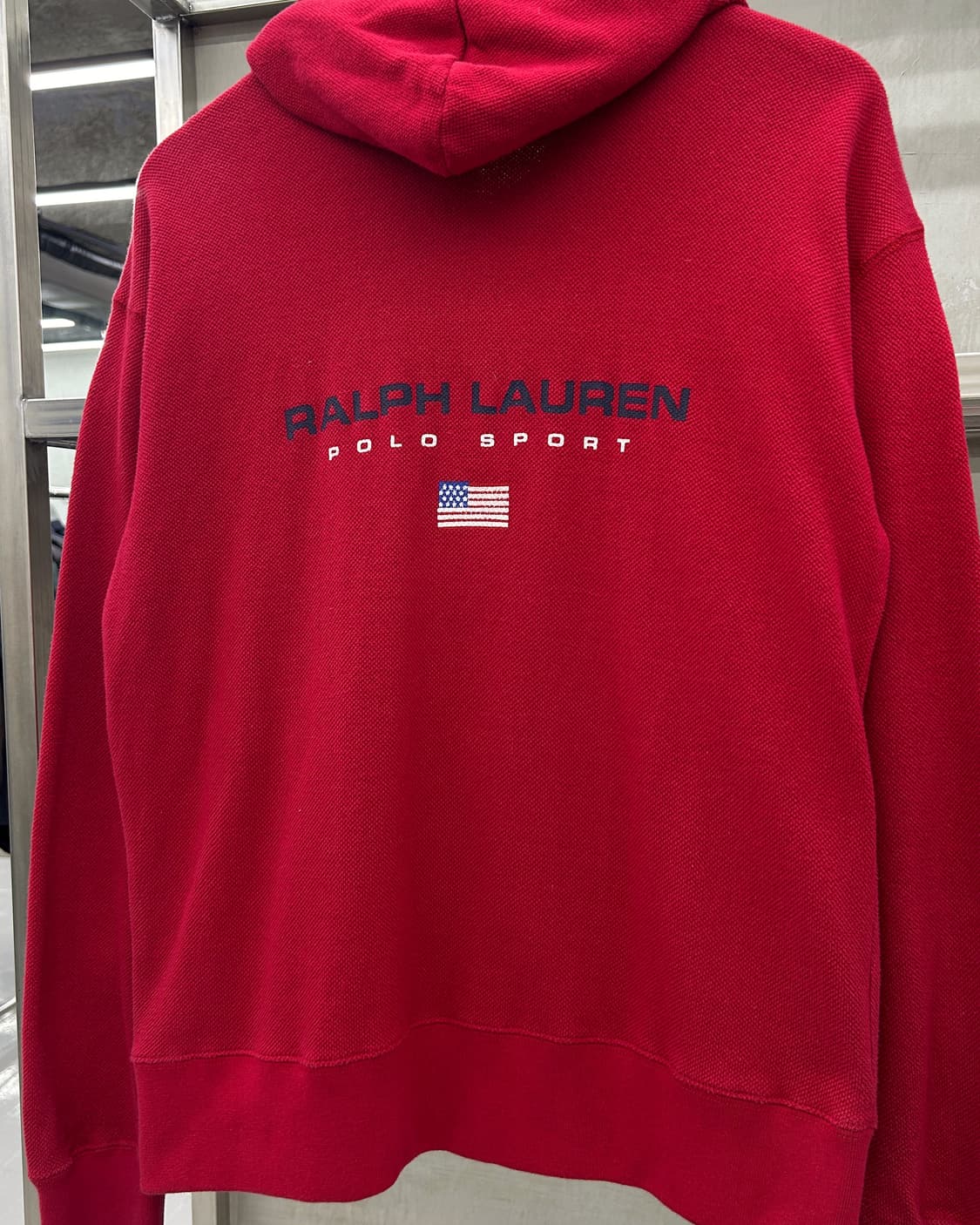폴로 스포츠 90s 백로고 코튼  니트 후드집업 상품이미지2