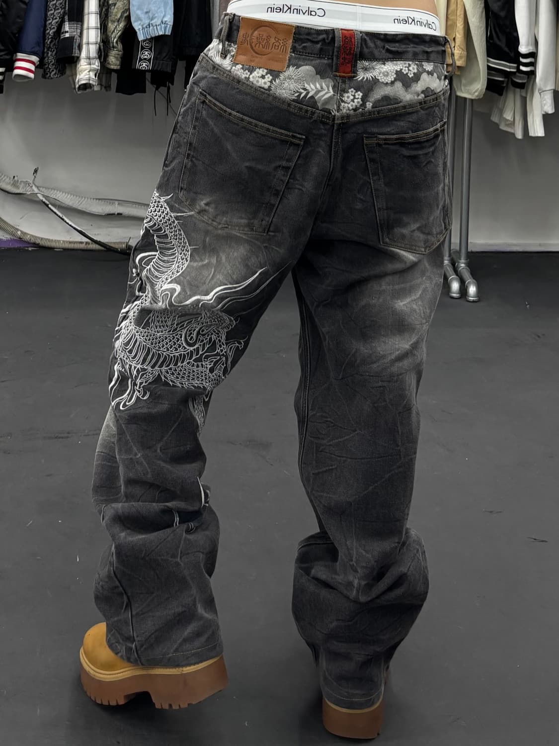 카라쿠리 타마시 오리엔탈 드래곤 데님팬츠 상품이미지4