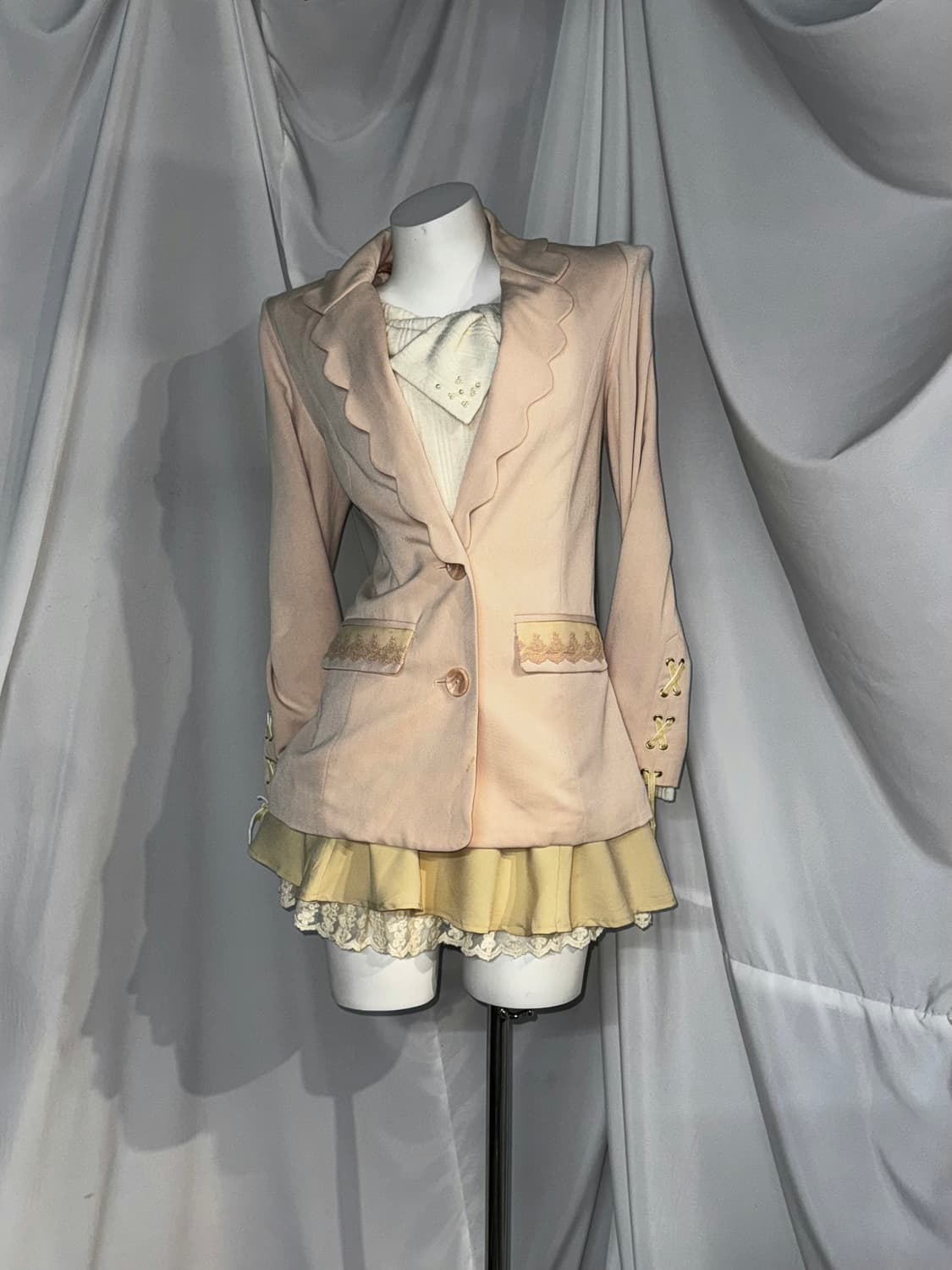 리즈리사 하치깔 러블리 히메갸루 아일렛 리본 오픈숄더 코디세트  상품이미지6