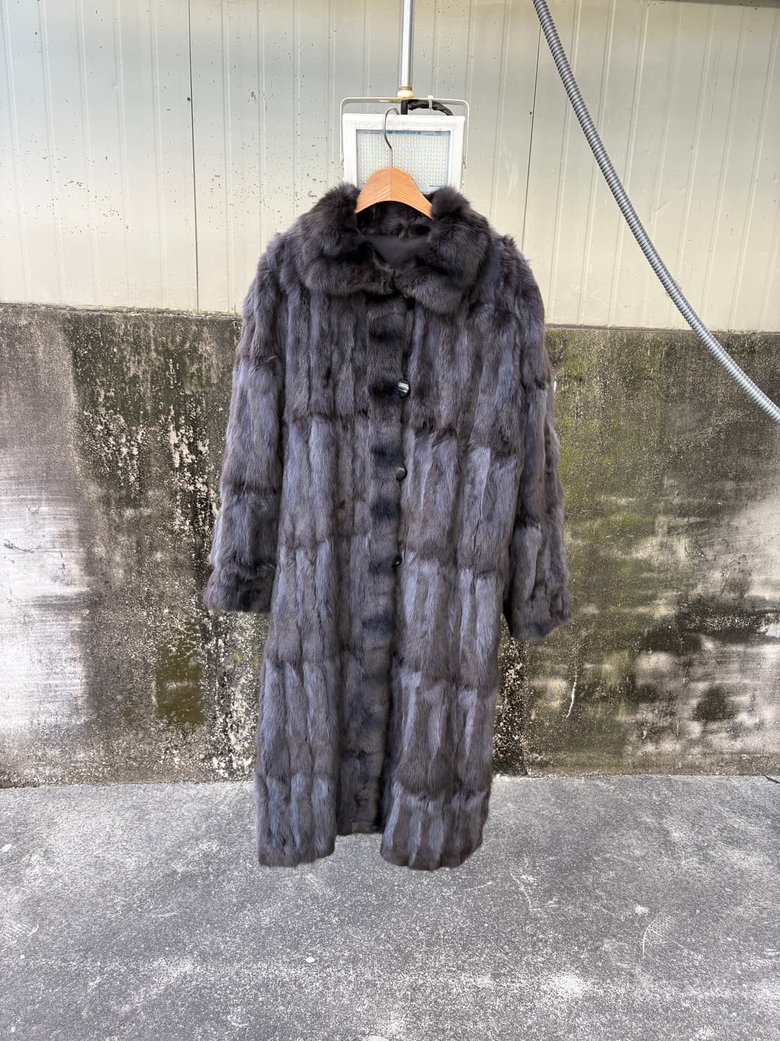 러시아산 리얼 실크&스쿼럴 퍼 코트 (양면) 상품이미지1