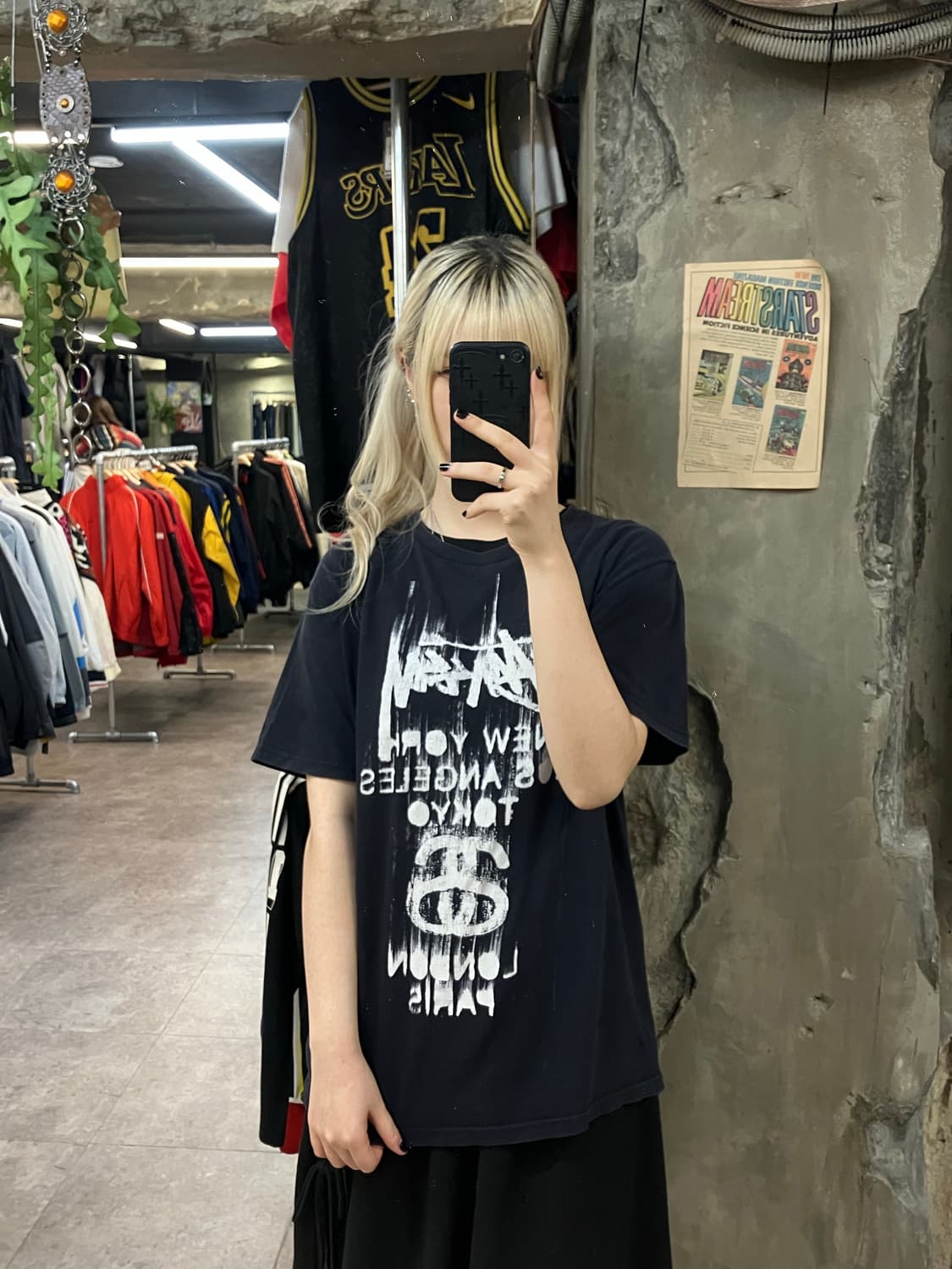 스투시 반팔 블랙 M  #csz1897 상품이미지2