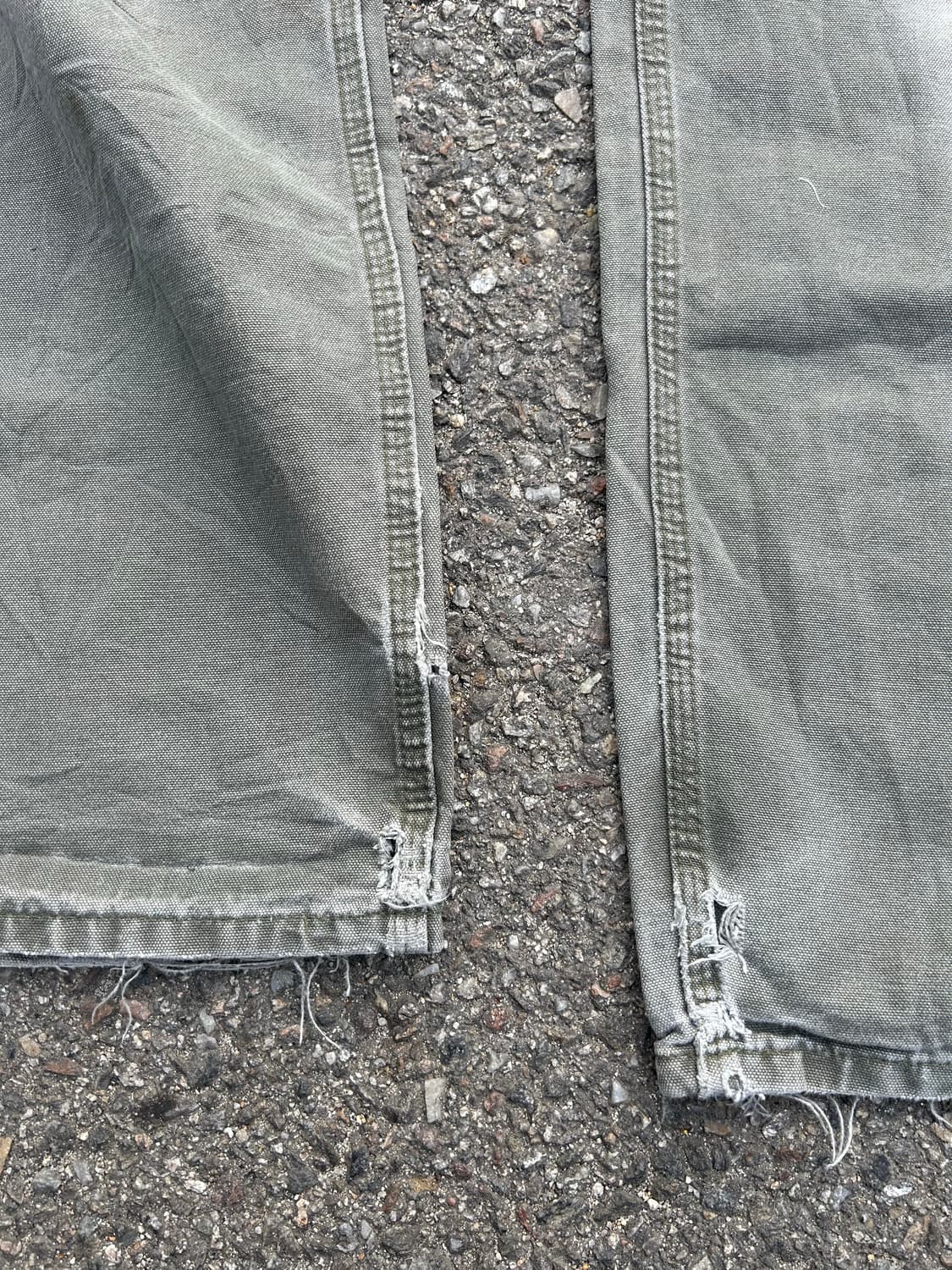 칼하트 B11 모스그린 싱글니 덕캔버스 워크팬츠 34in 상품이미지4