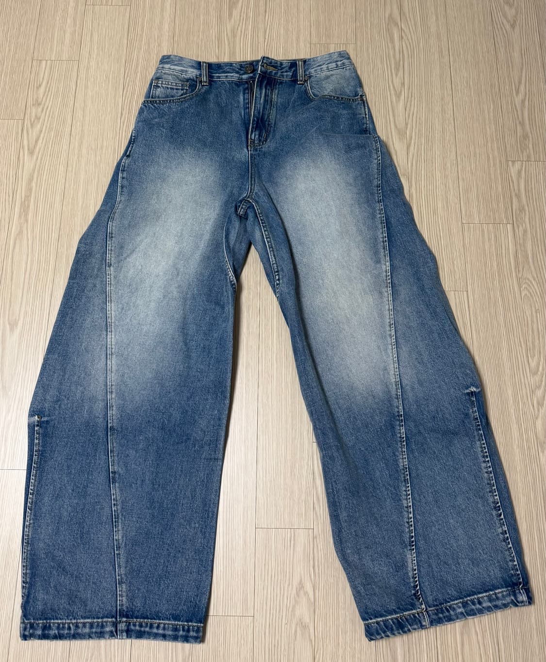 DNSR 디앤에스알 커브드 데님 팬츠 블루 상품이미지2