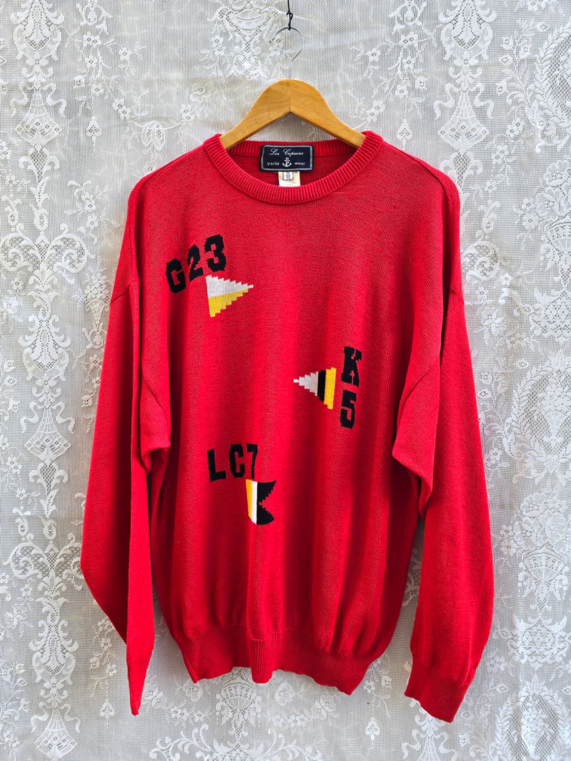 80-90s 이태리 요트웨어 울 니트 (made in italy) 상품이미지1