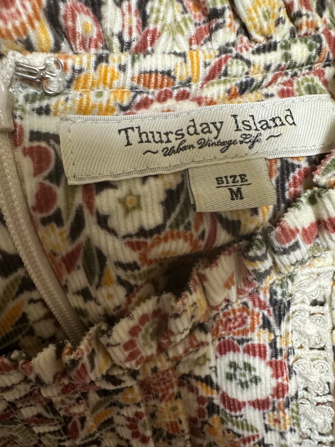 Thursday Island 플라워 벨벳코듀로이롱 원피스 상품이미지8