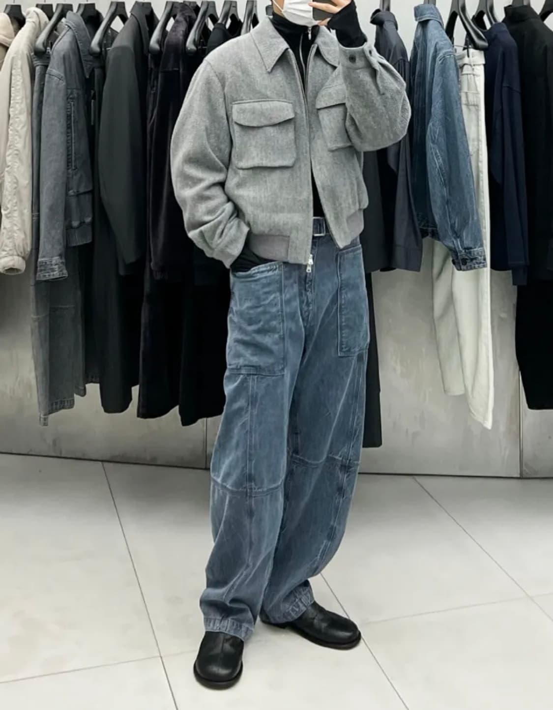 인사일런스 울 블루종 M 상품이미지1