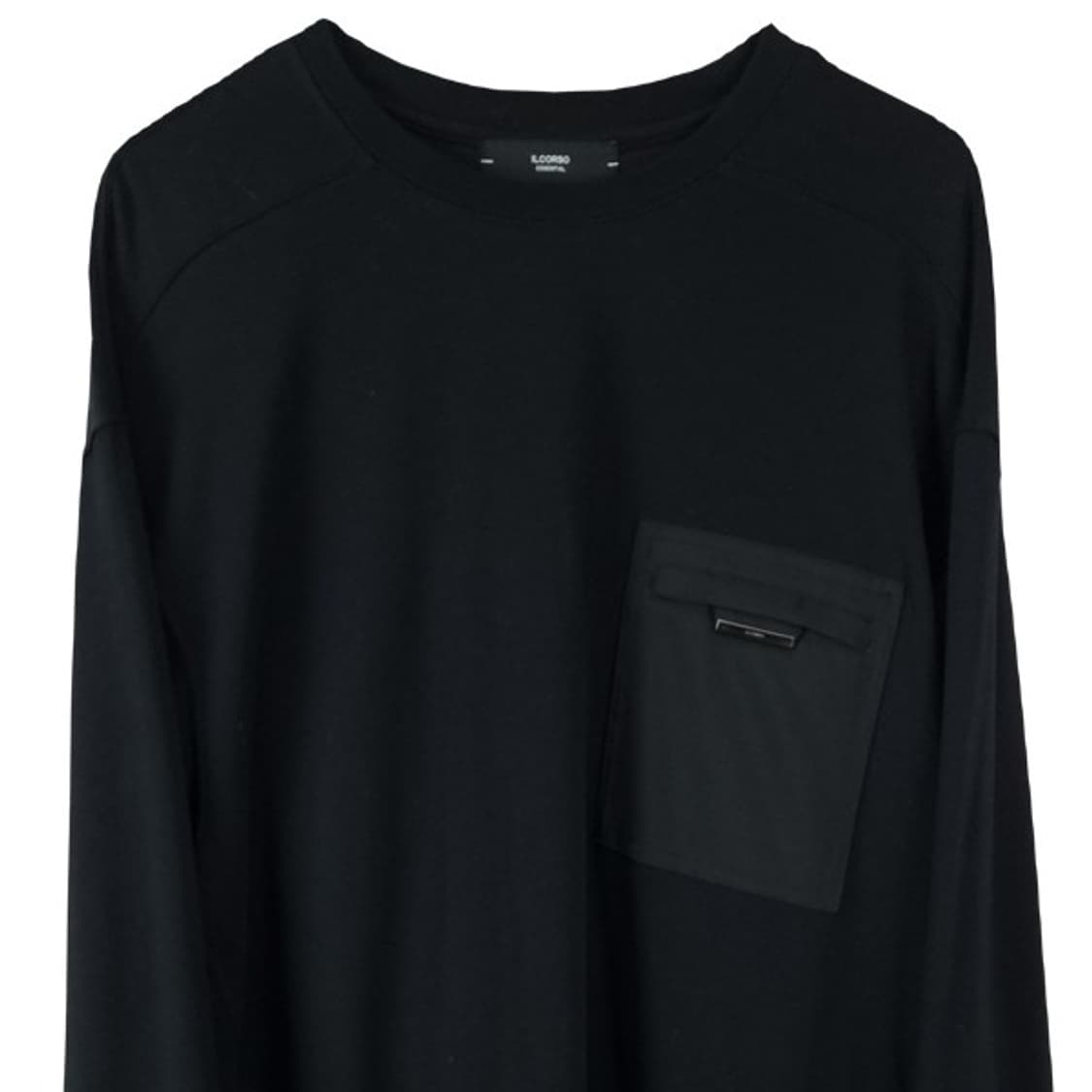 [일꼬르소] 22 S/S 오버사이즈 롱슬리브 긴팔티 블랙 M19913 상품이미지4