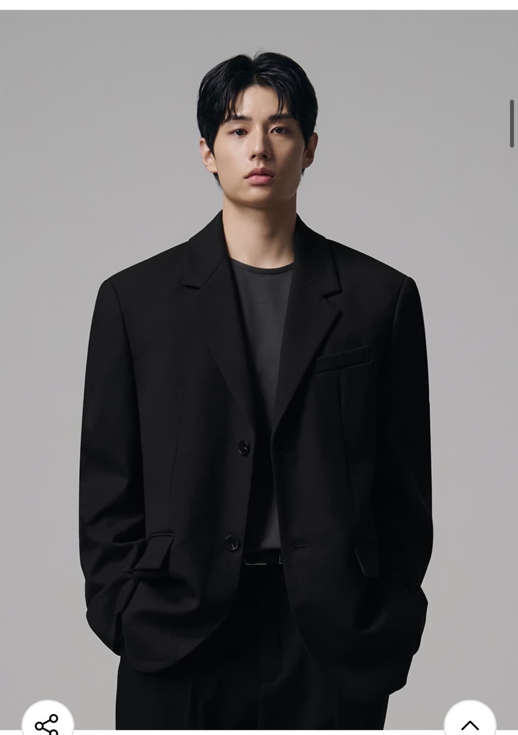 (새상품)(XL) 드로우핏 [서강준PICK]오버사이즈 도브 울 블레이저 상품이미지7