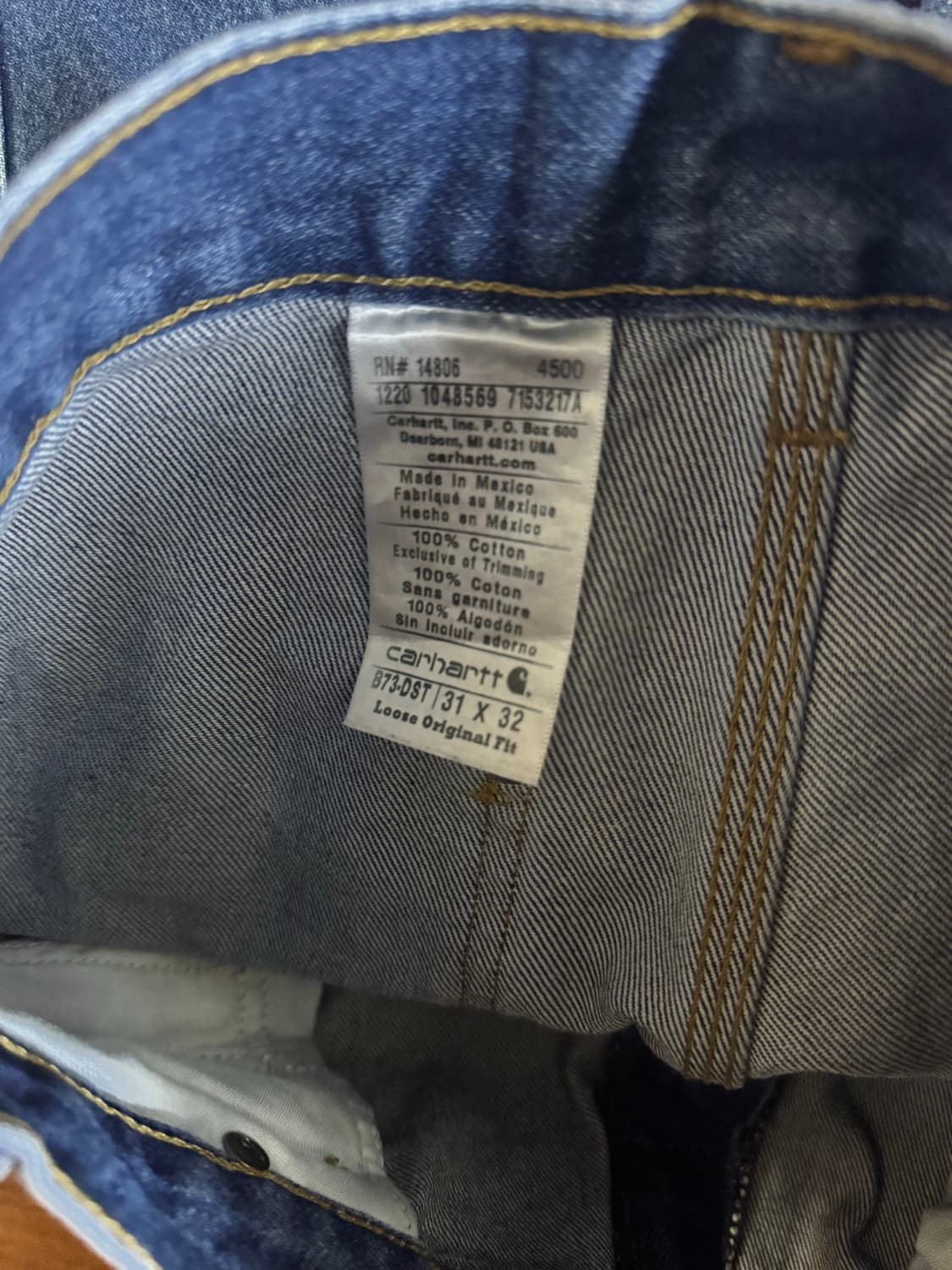 칼하트 더블니 카펜터 B73-DST 31x32 상품이미지3