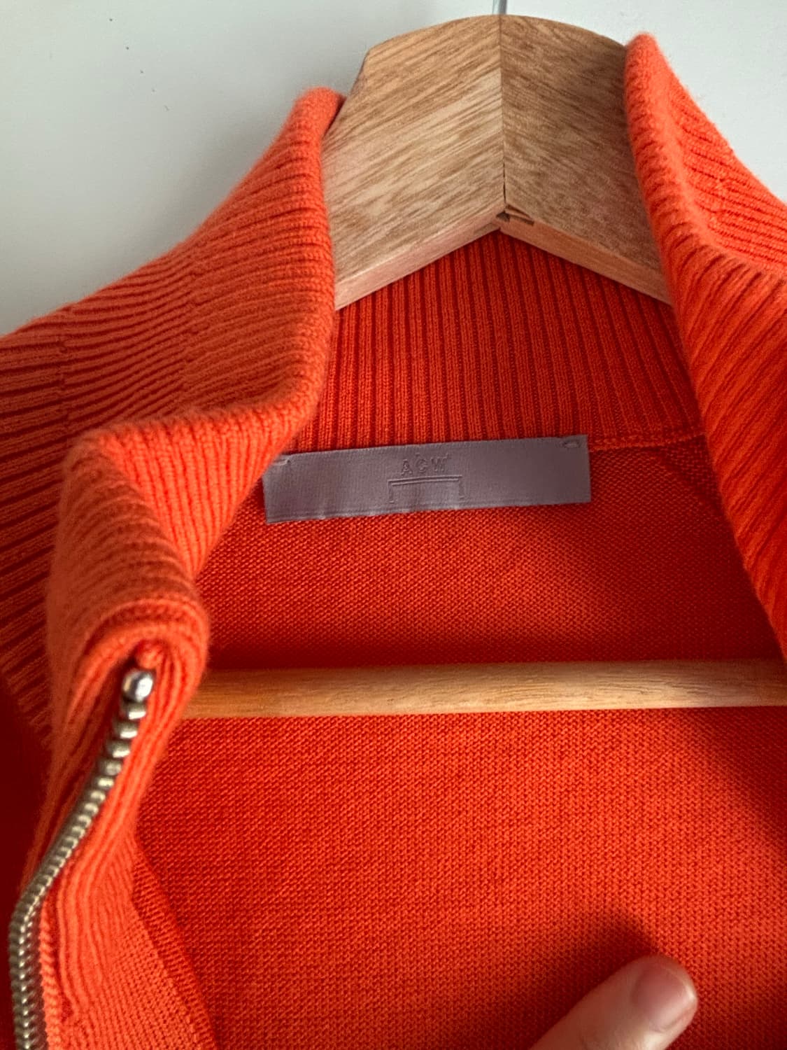 A-COLD-WALL orange knit zip up cardigan 상품이미지4