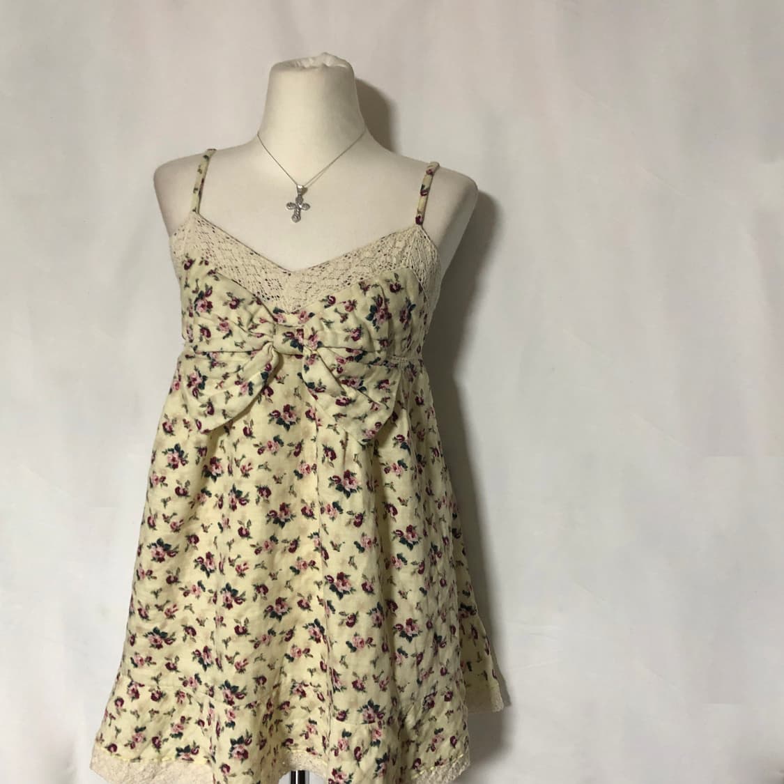 꽃무늬 리본 슬리브리스 상품이미지4