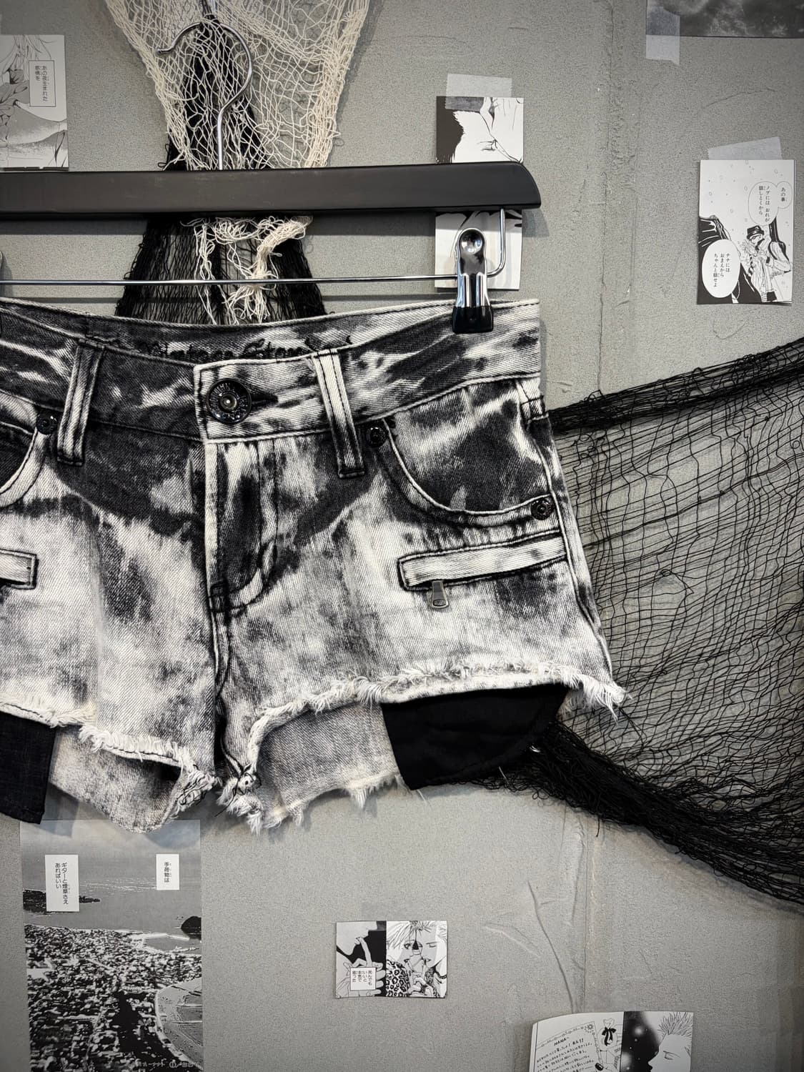 Y2K tie-dye zip detail  short pants 상품이미지4