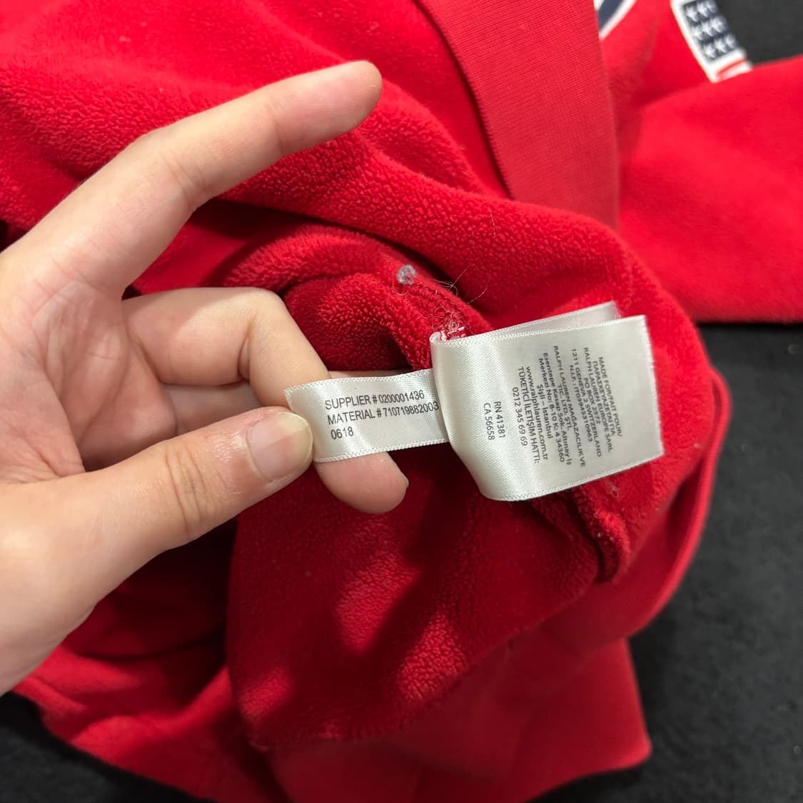 L 폴로 랄프로렌 빅로고 성조기 반집업 후리스 상품이미지8