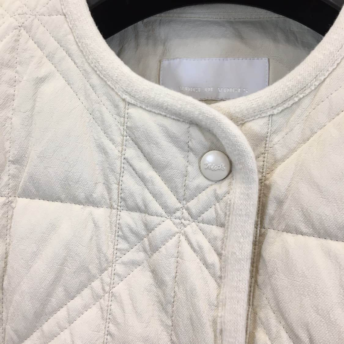 VOV 레더 구스다운 퀄팅 니트패딩 55 상품이미지3