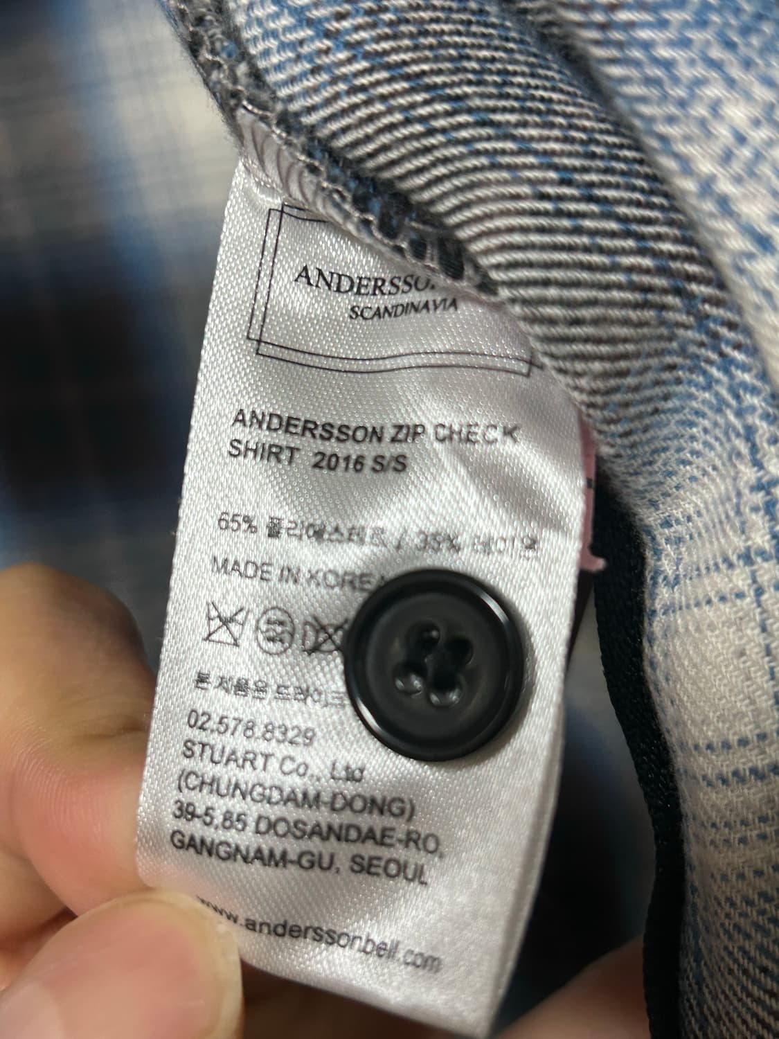 앤더슨벨 옴브레 체크셔츠 상품이미지5