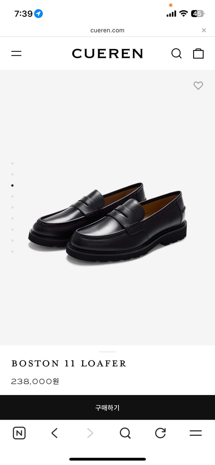 쿠에른 보스턴 11 로퍼 270 사이즈 상품이미지1