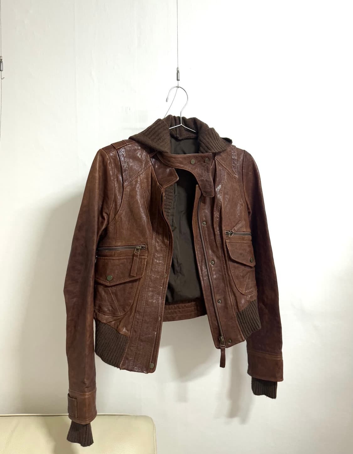 가죽자켓+카고팬츠 상품이미지1