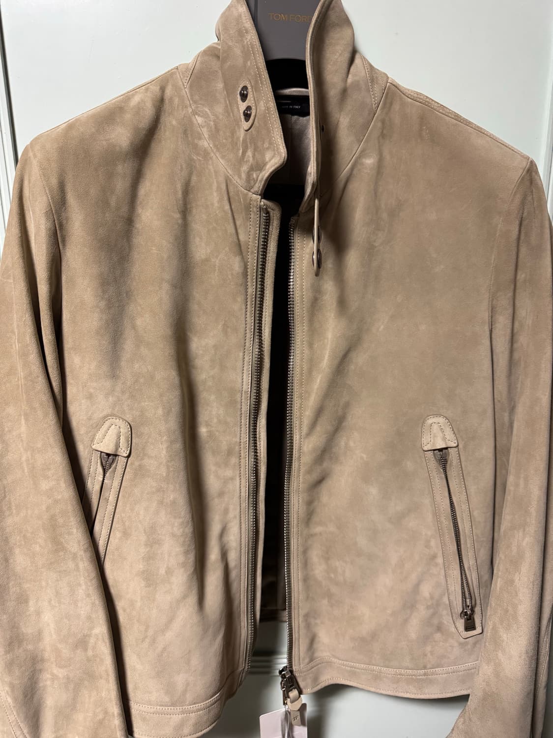 톰포드 베이비카프 캐시미어 스웨이드 블루종 상품이미지6