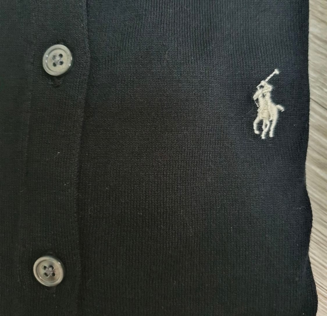 폴로 피마코튼 가디건 블랙 상품이미지2