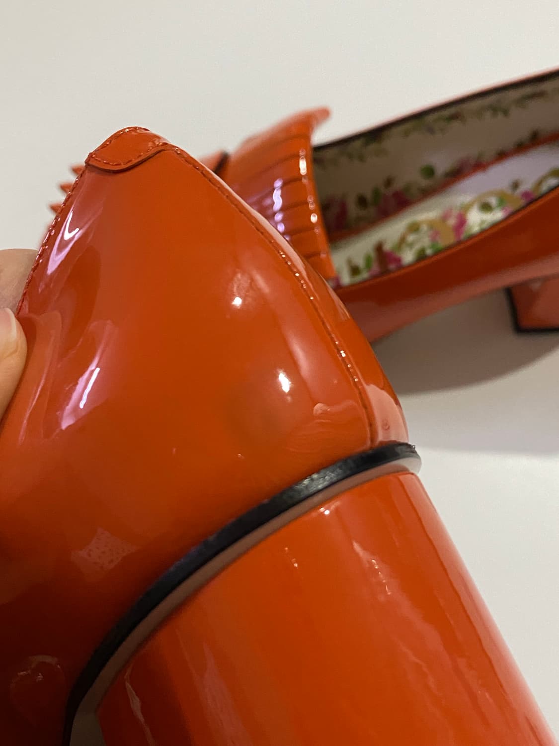 구찌 페이던트 마몬트 오렌지 펌프스 37.5(245 새상품) 상품이미지4