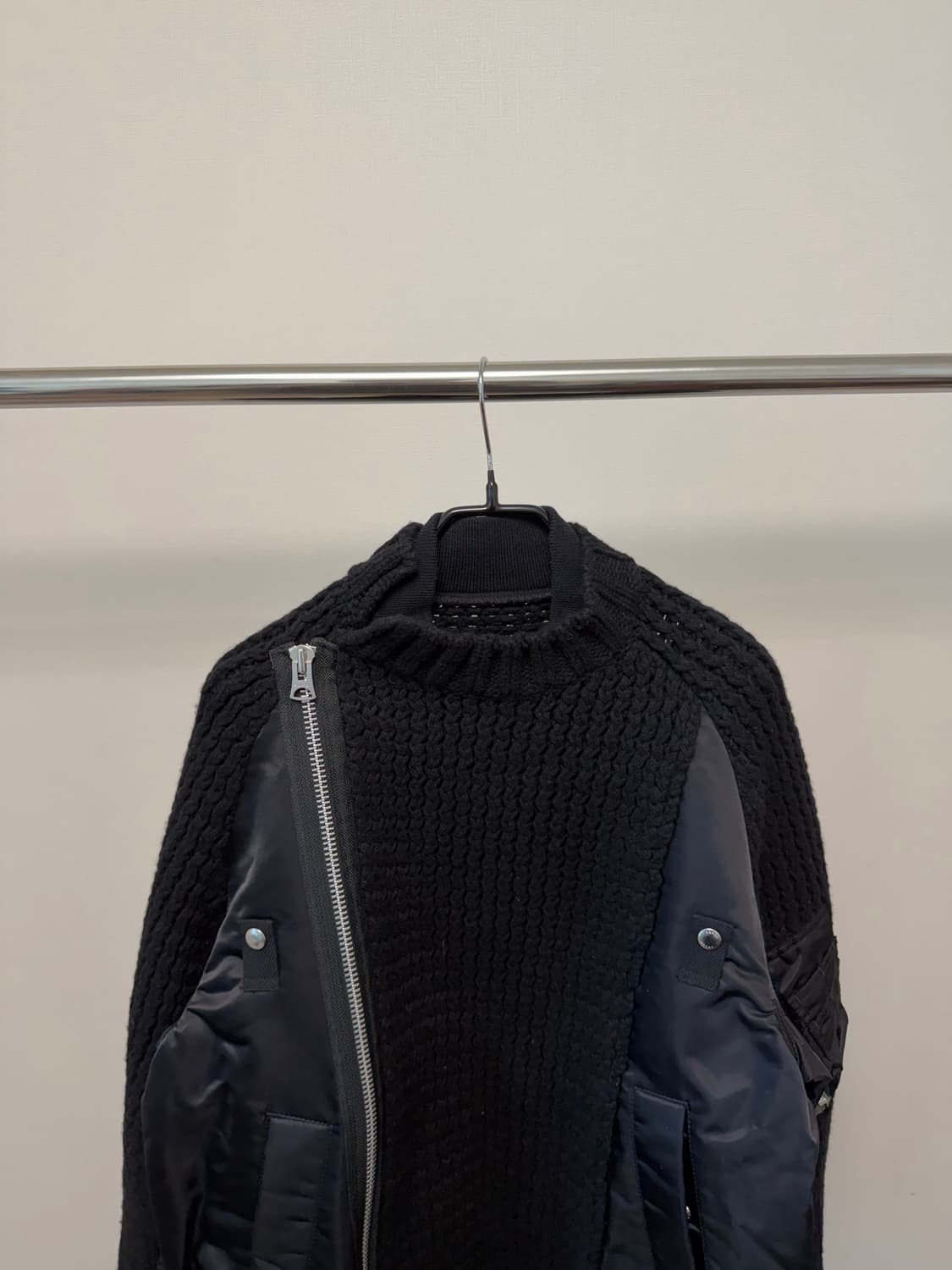 Sacai 23aw knit mix bomber 상품이미지3
