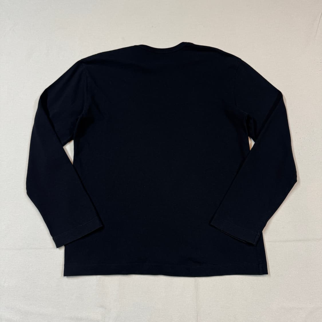 XL) 꼼데가르송 플레이 하트 와펜 롱 슬리브 티셔츠 블랙 상품이미지5