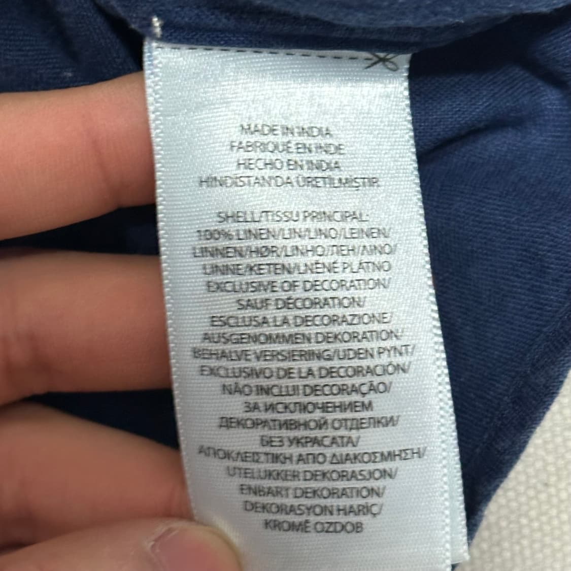 L 폴로랄프로렌 네이비 린넨 셔츠 상품이미지5