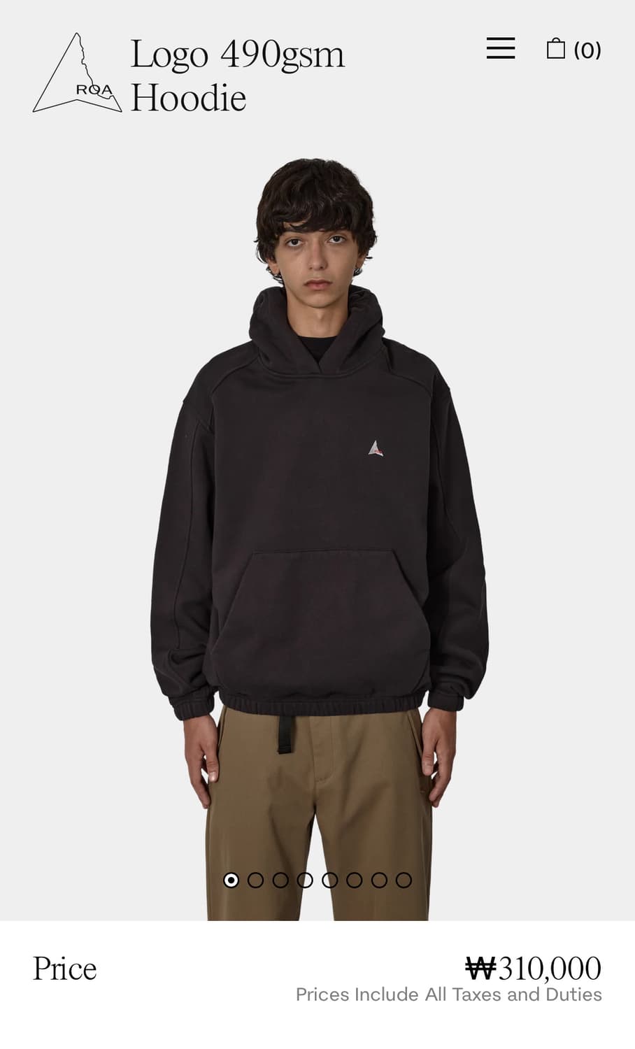 [M,L,XL]로아 하이킹 25fw Logo 490gsm 후드티 상품이미지7